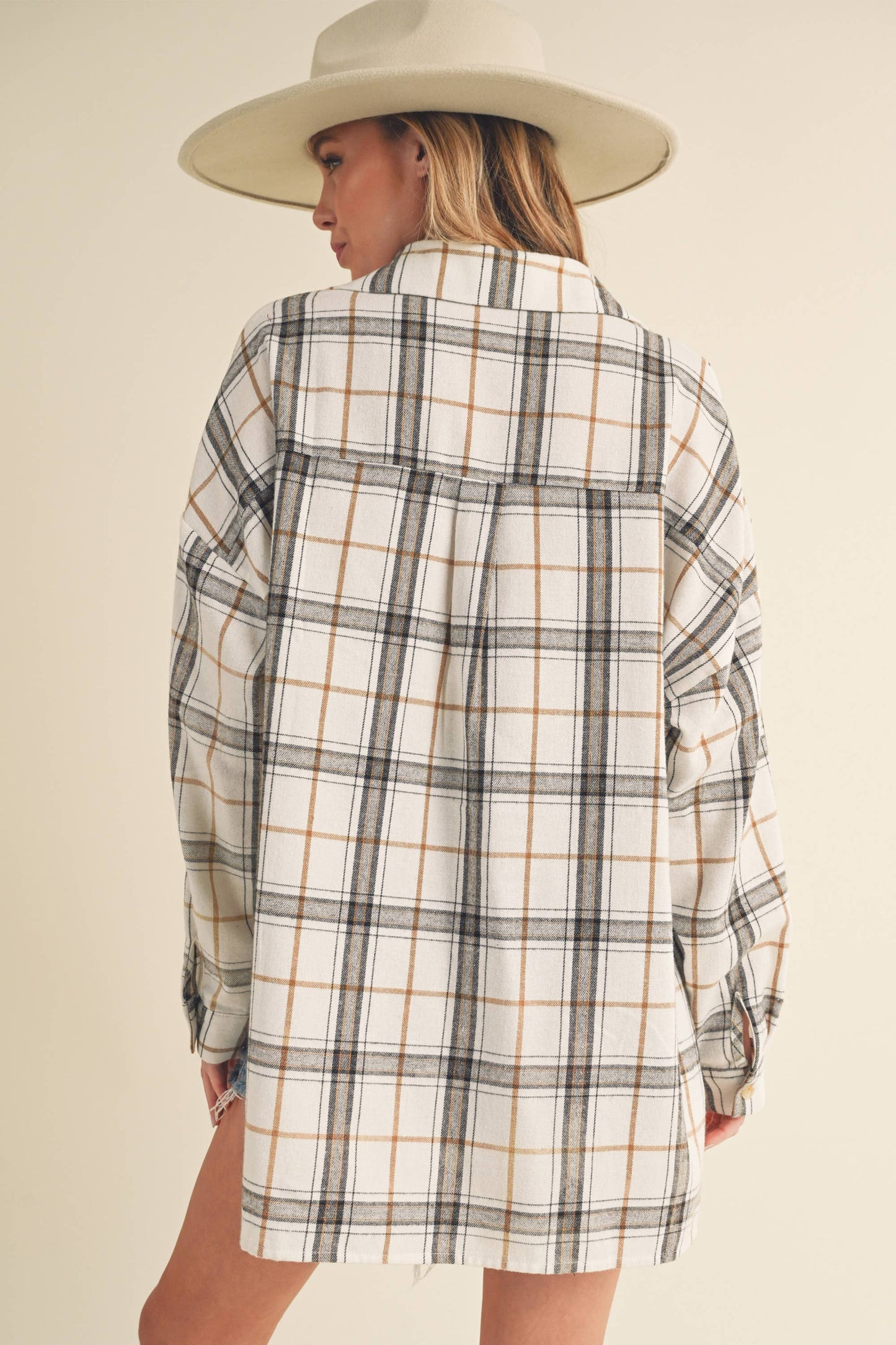Tamra Plaid Top Oat