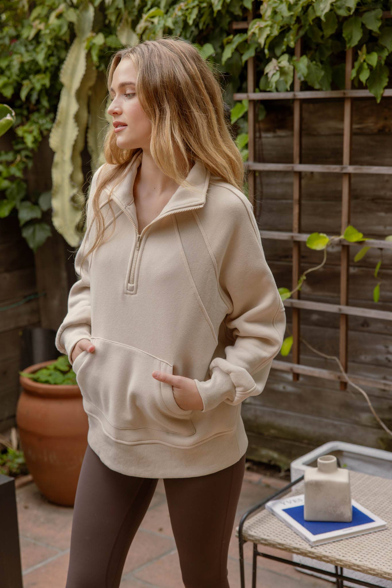 THE LULU HALF ZIP SWEATSHIRT