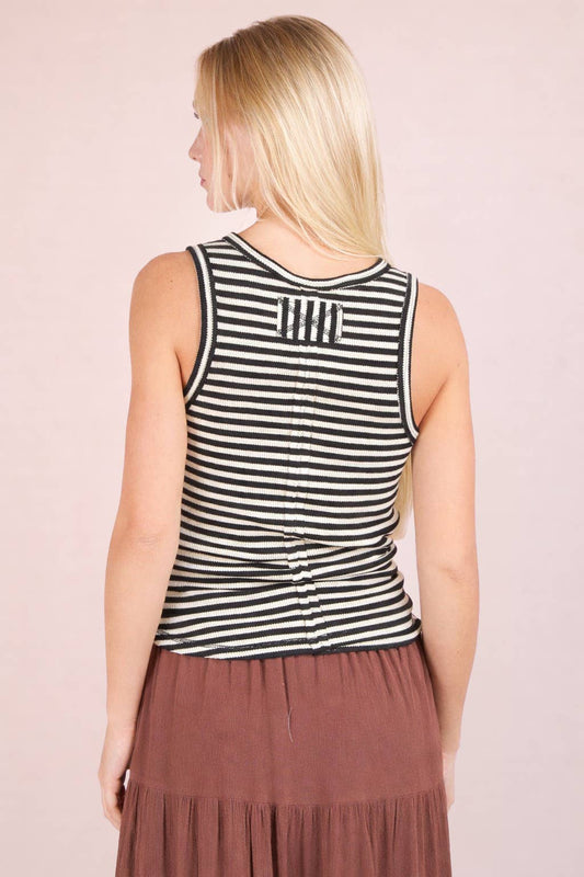 Black Striped Tank