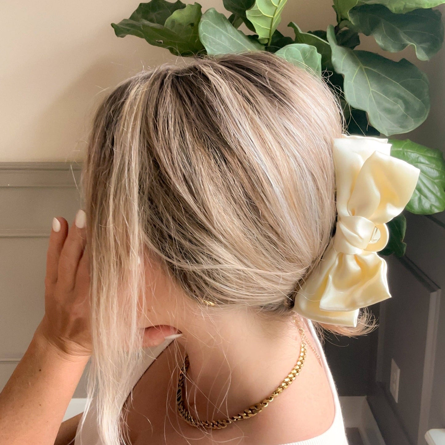 Satin Bow Clip