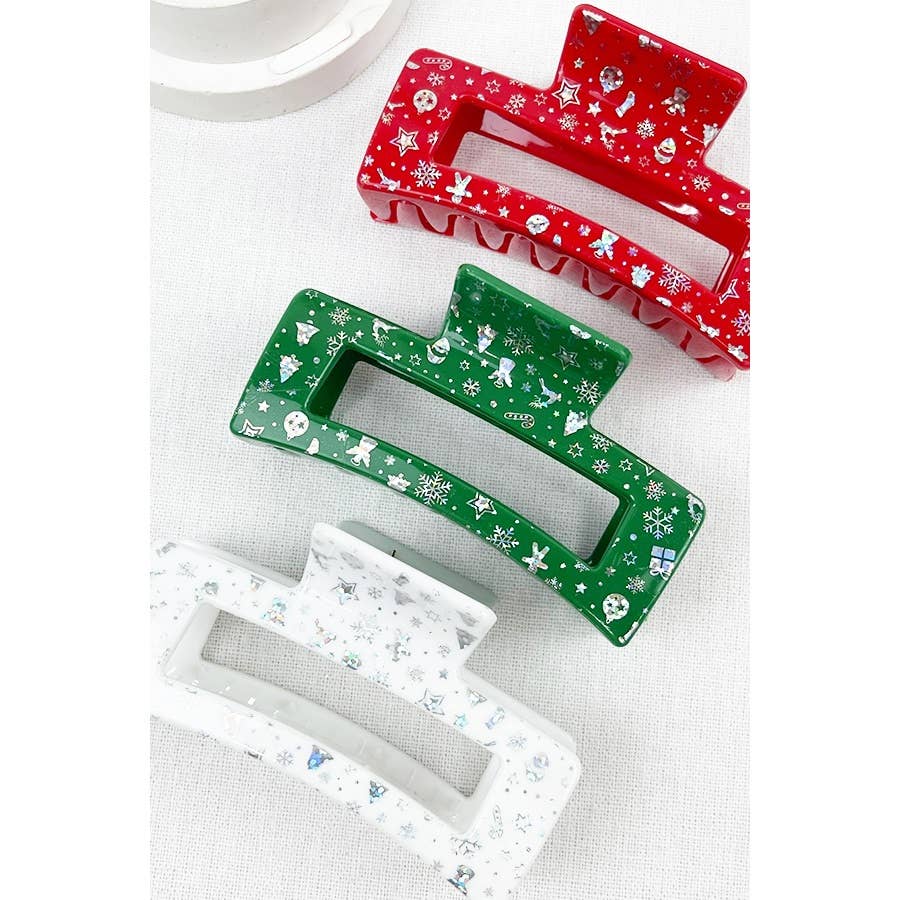 Christmas Jaw Hair Clip
