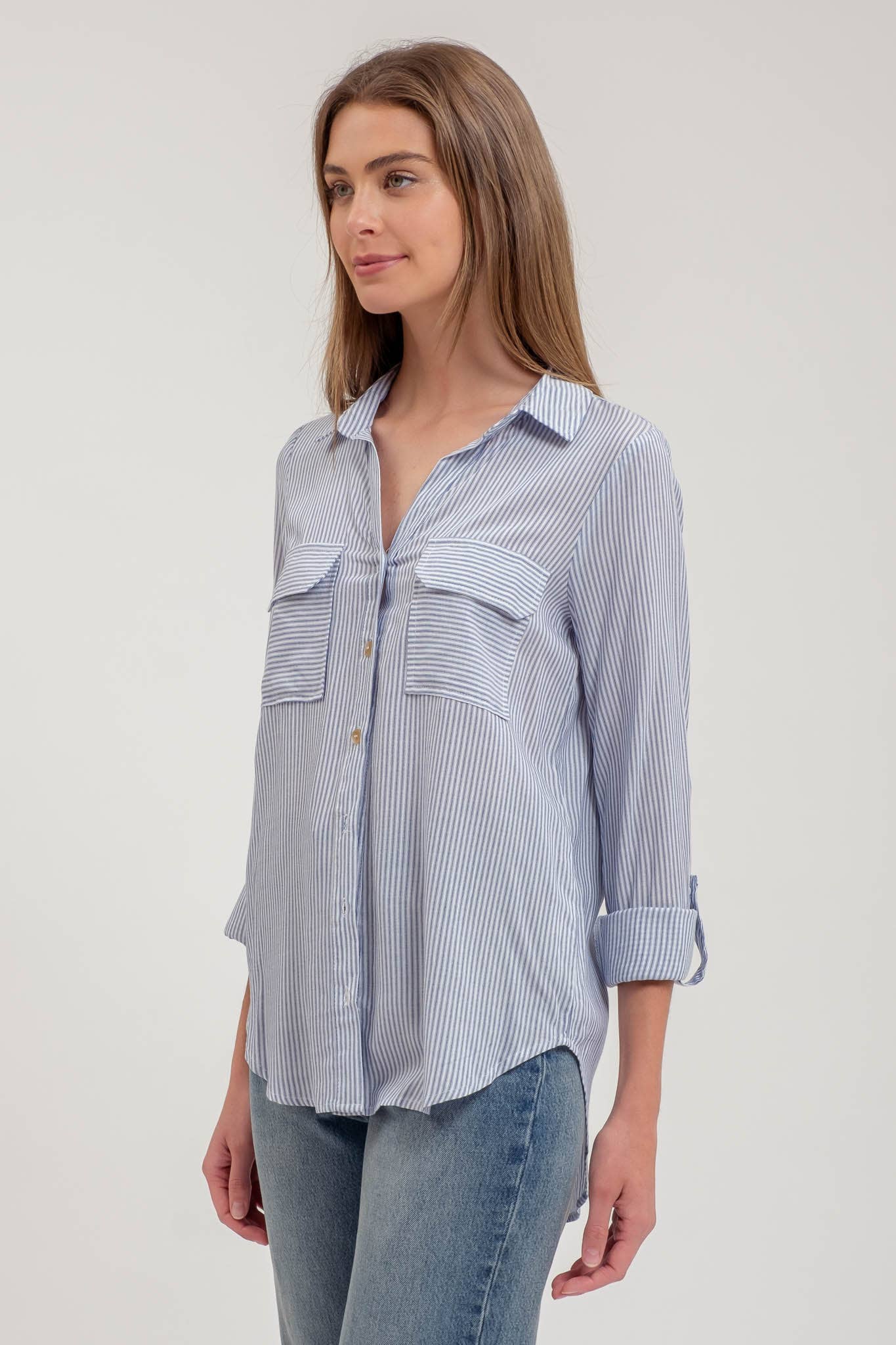 STRIPED BUTTON DOWN