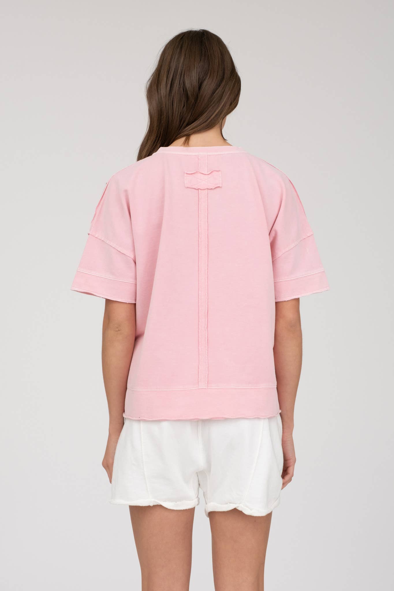 PINK PATCHWORK SHORT TOP