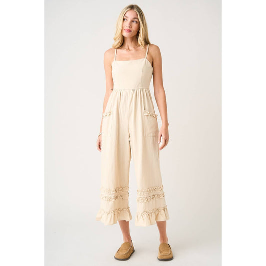 OAT RUFFLE HEM JUMPSUIT