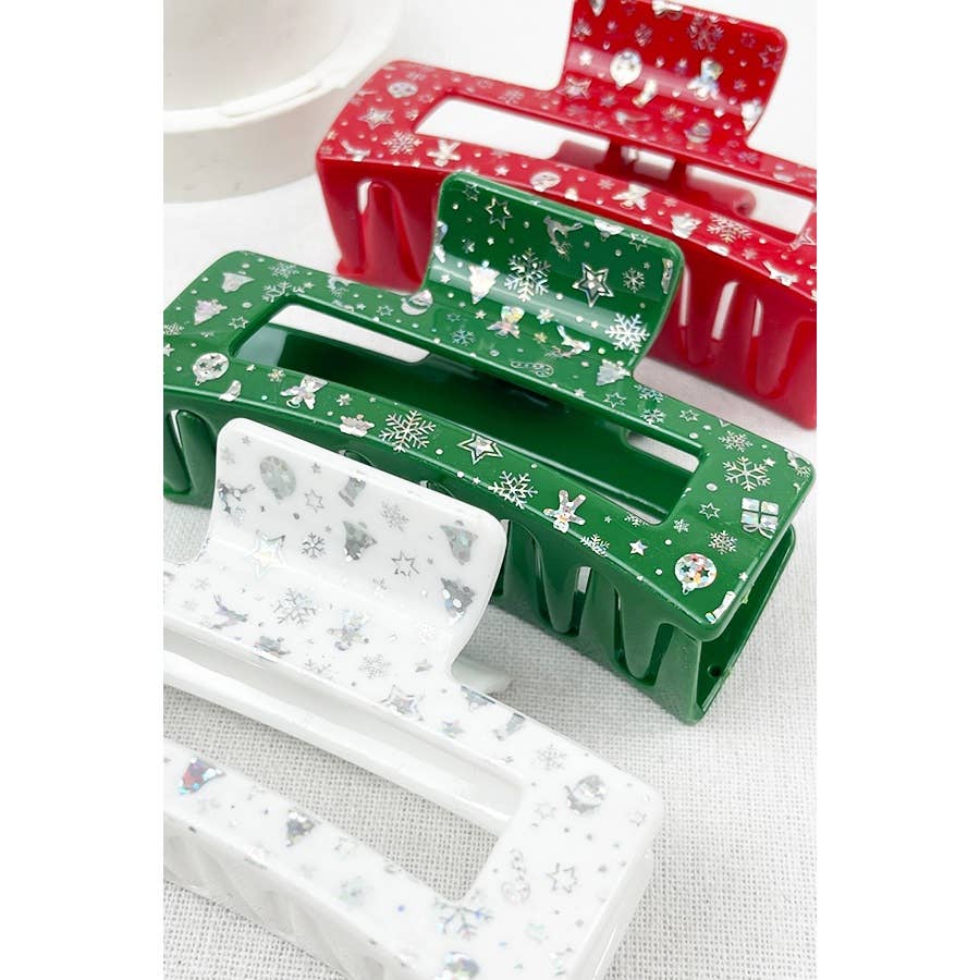 Christmas Jaw Hair Clip