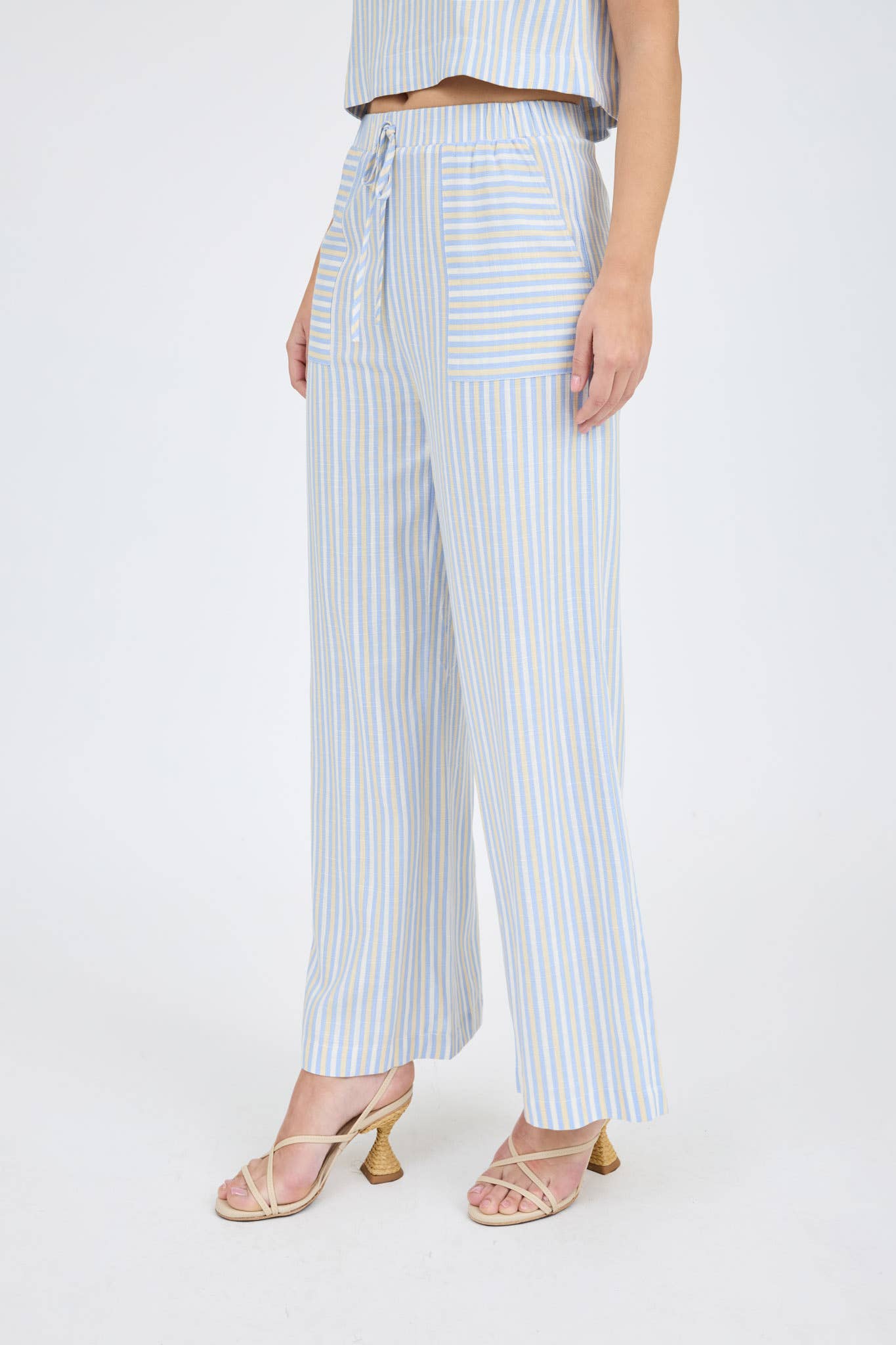 Blue Sleeveless Top Set