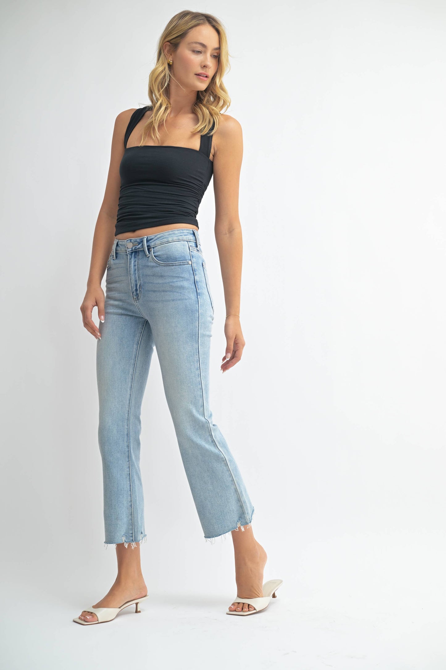 Delilah High Rise Crop Flare