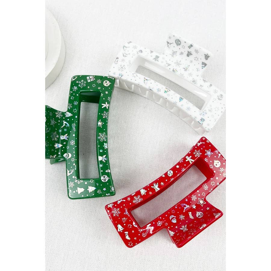 Christmas Jaw Hair Clip