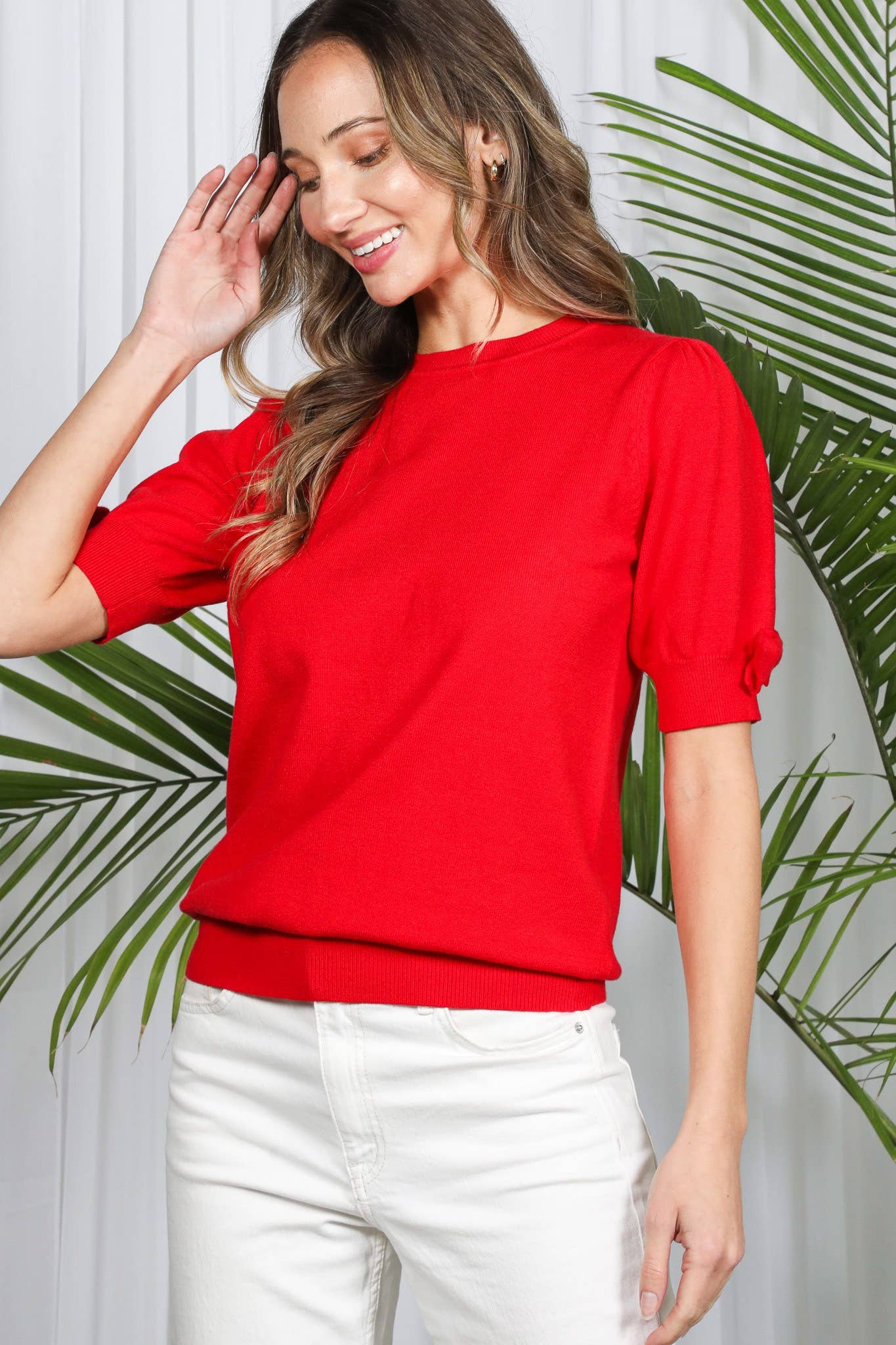 Red Christmas Bow Top