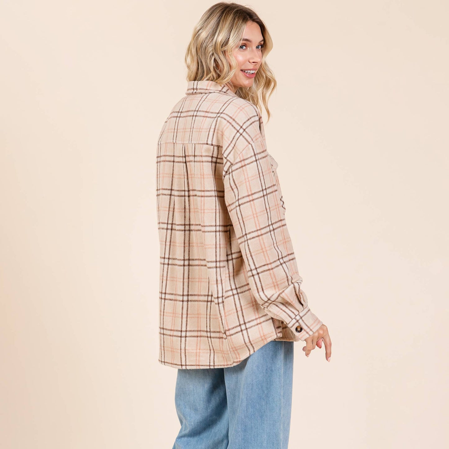 Plaid Button Up Shacket