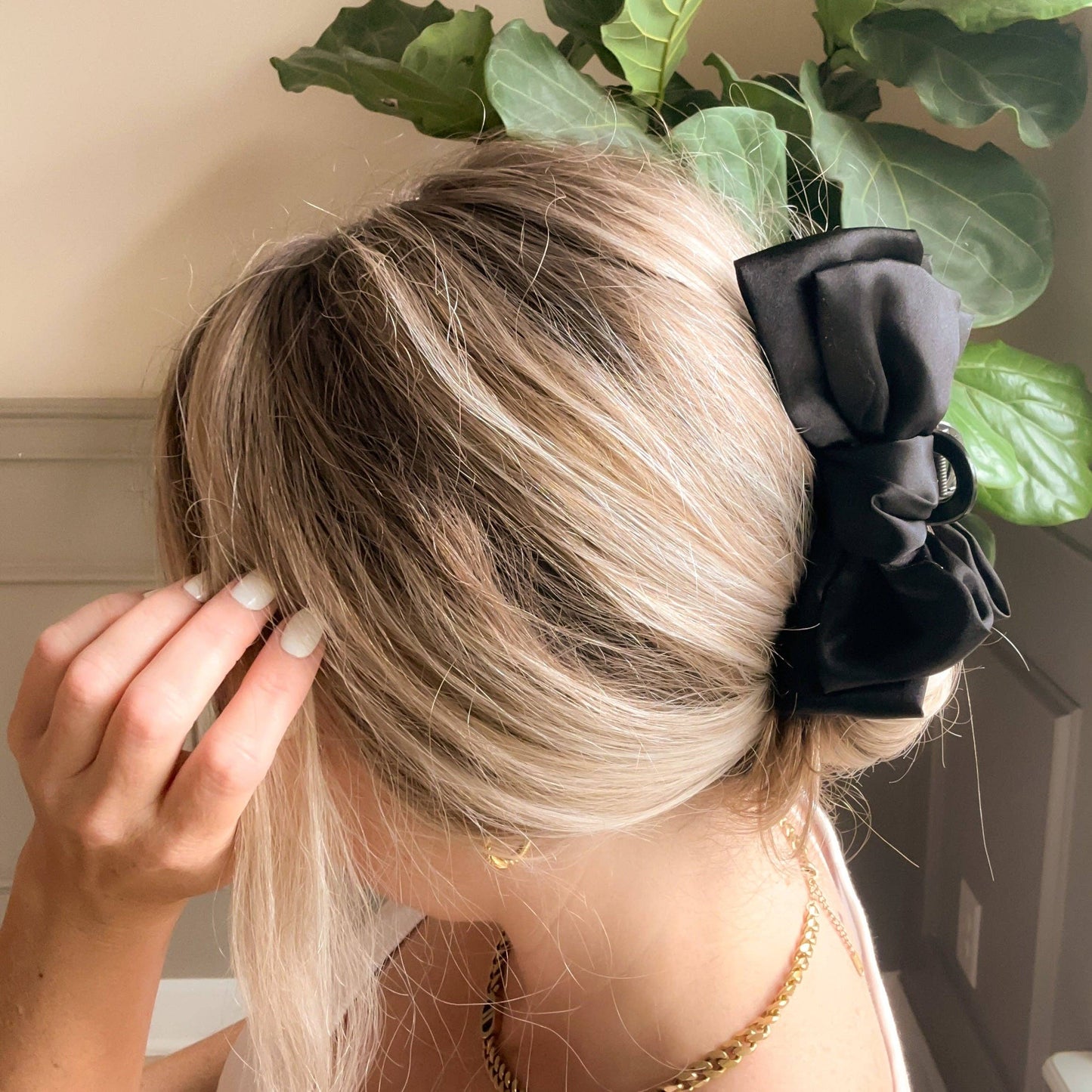 Satin Bow Clip