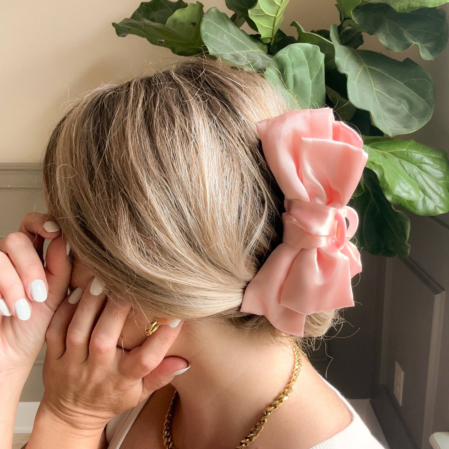 Satin Bow Clip