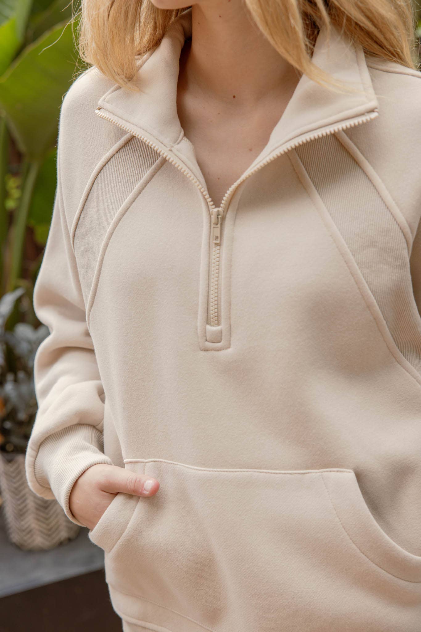 THE LULU HALF ZIP SWEATSHIRT