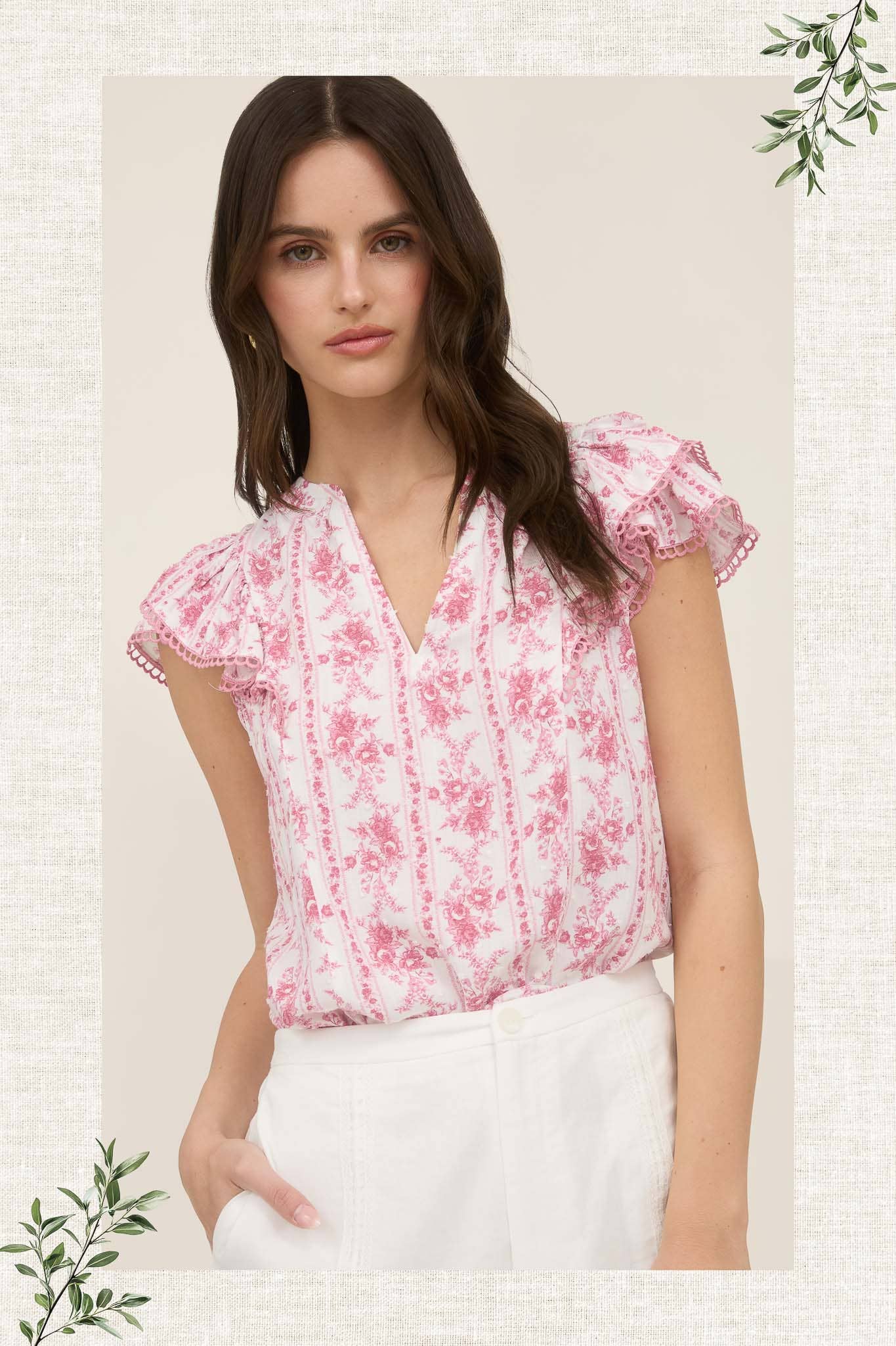 Lovely Pink Floral Top
