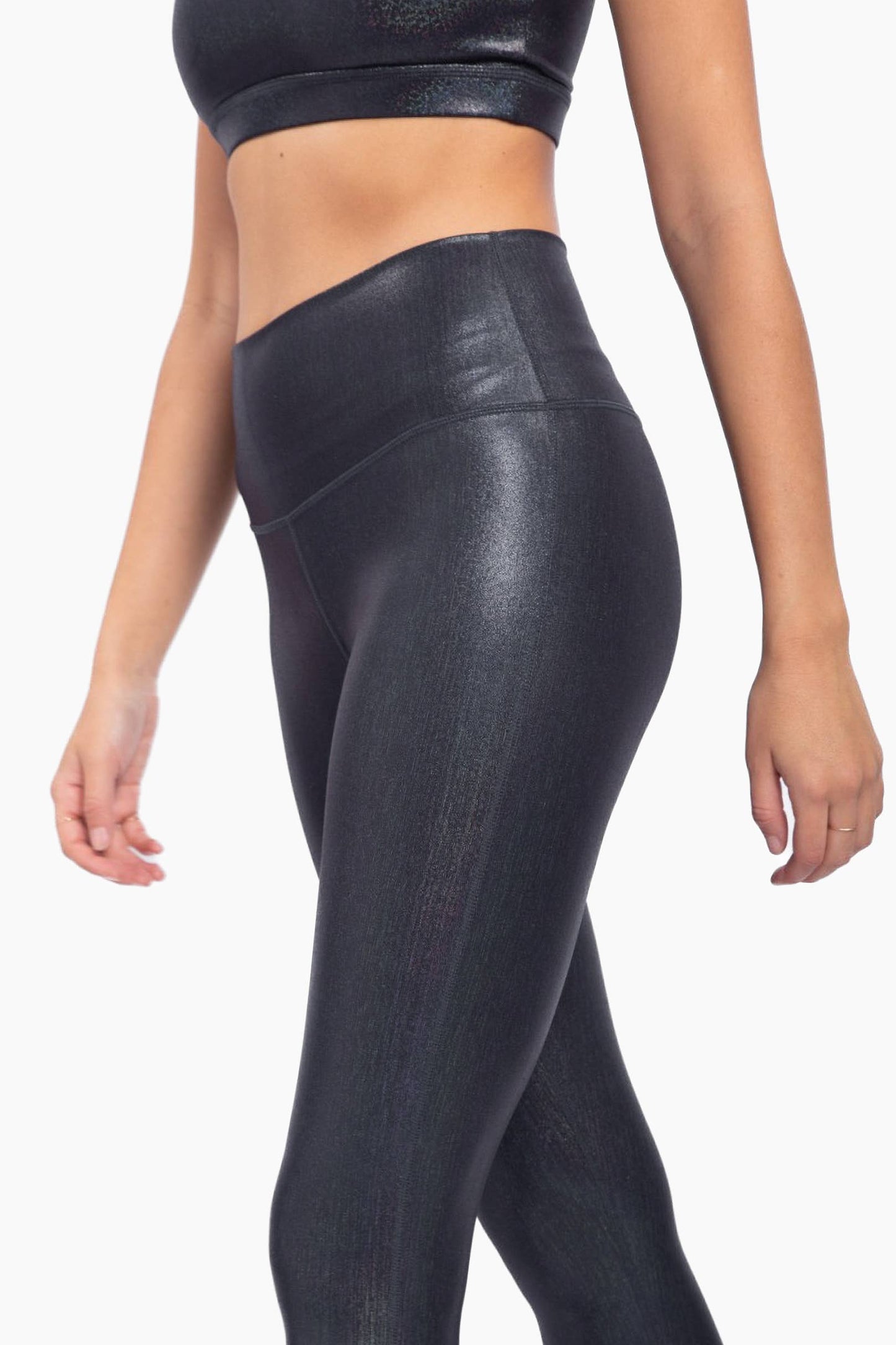 Foil High-Waisted Leggings