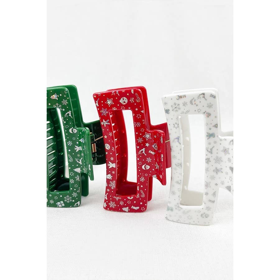 Christmas Jaw Hair Clip