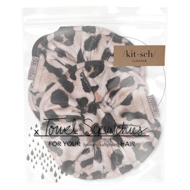 Towel Scrunchie 2 Pack - Leopard - LBoutique