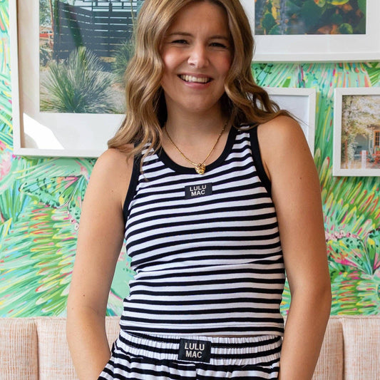 LULU MAC BLK STRIP TANK