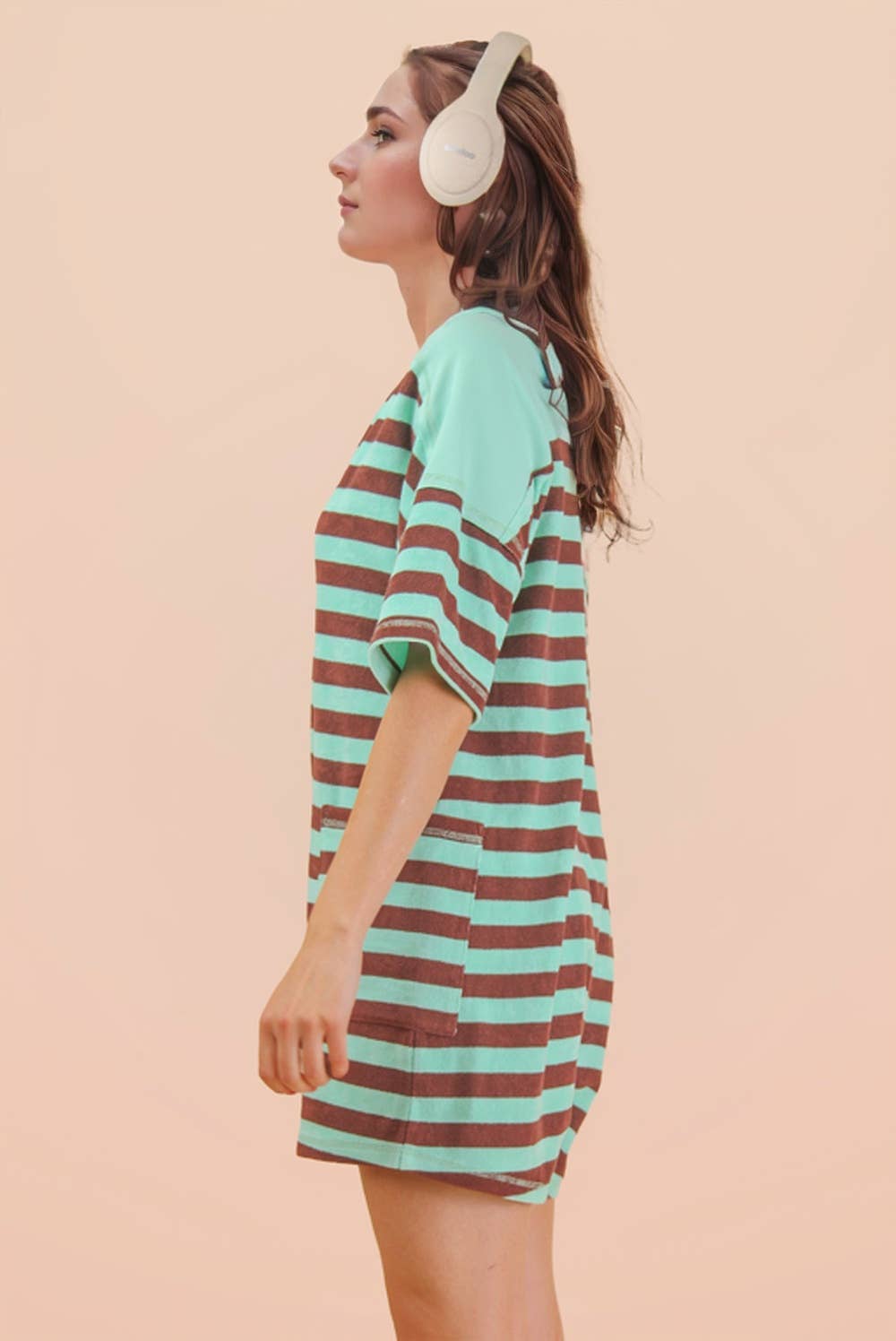 Mint Stripe Romper