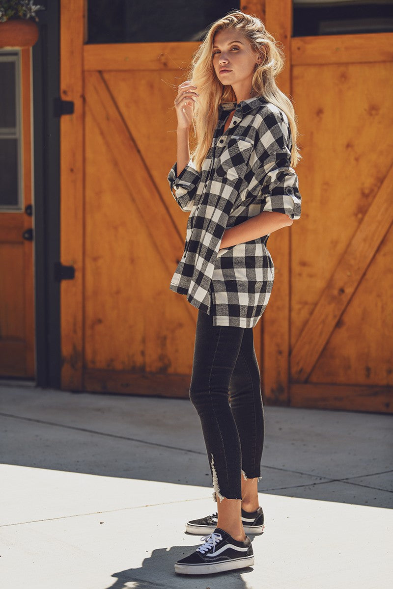 OVERSIZED FLANNEL SHIRTS WITH POCKETS