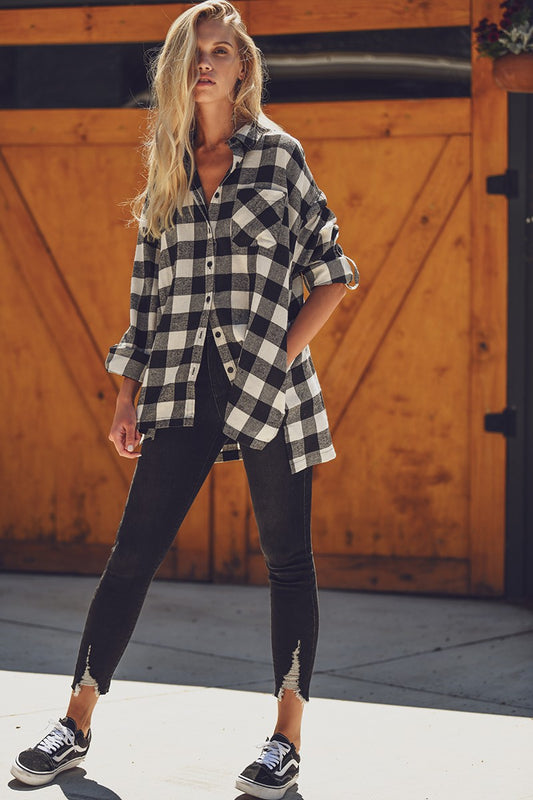 OVERSIZED FLANNEL SHIRTS WITH POCKETS