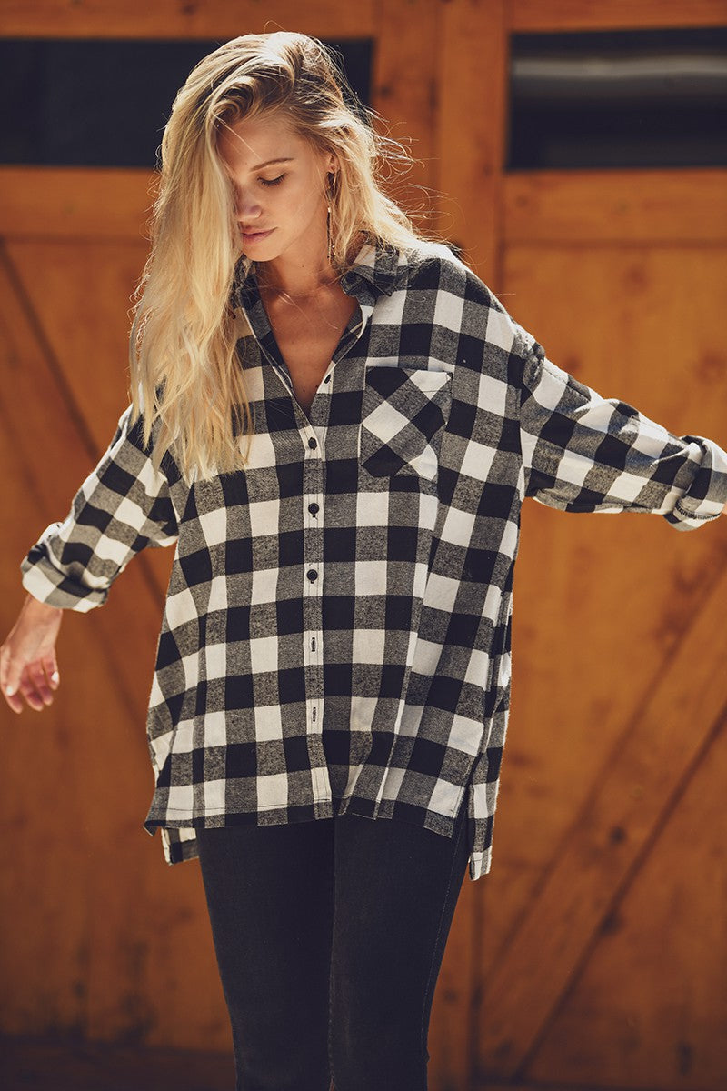 OVERSIZED FLANNEL SHIRTS WITH POCKETS