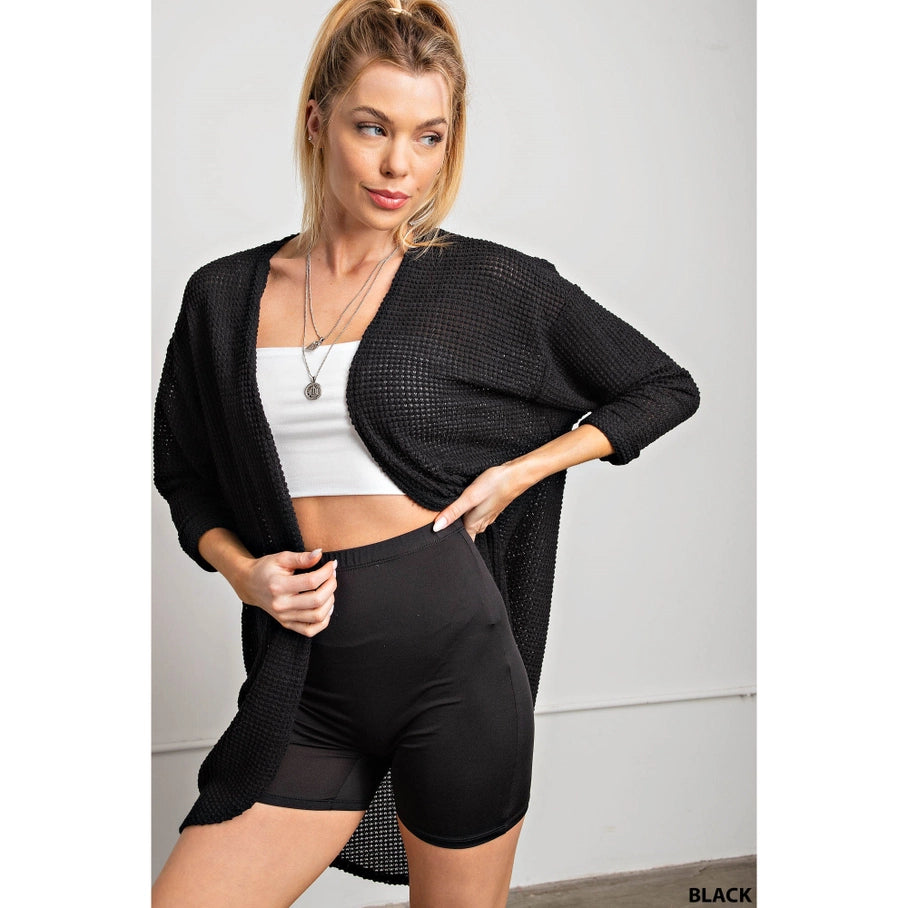 Blk Open Front Cardi