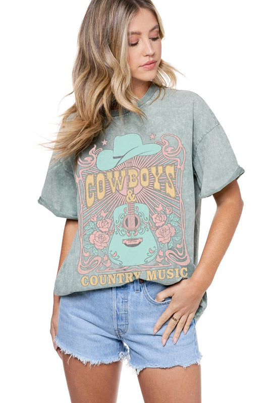 Cowboys And Country Music Graphic Tee