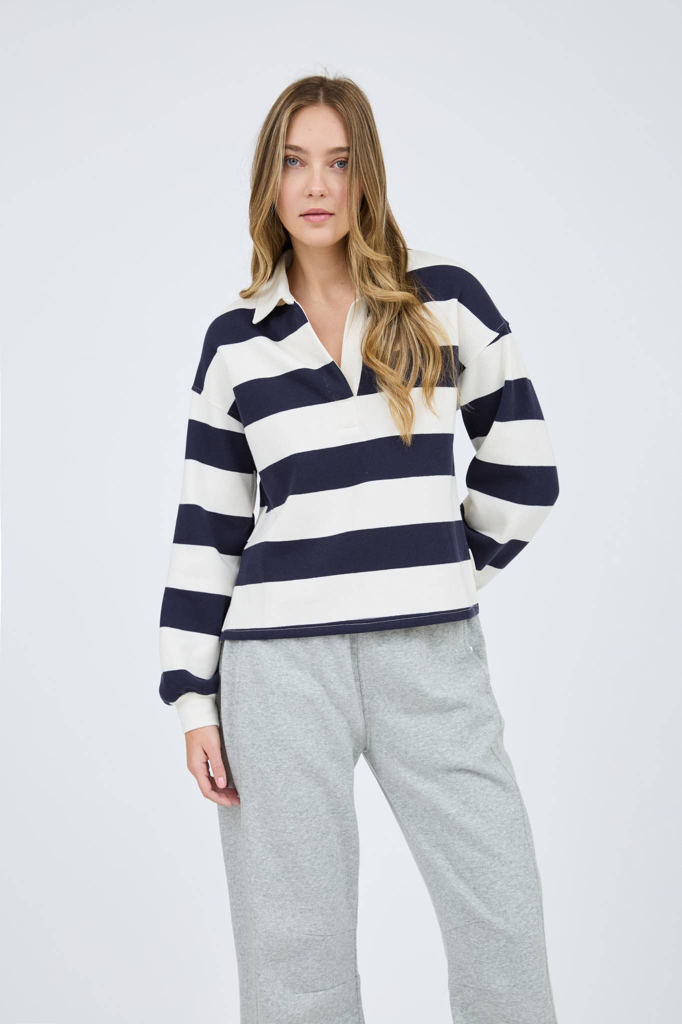 STRIPE POLO TOP