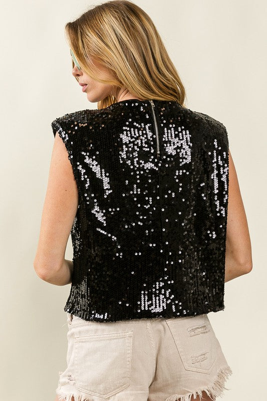 Sequin Game Day Top