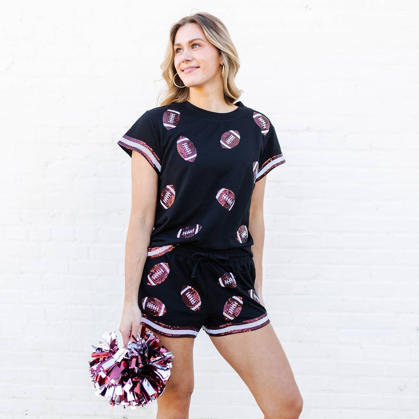 Kickoff Sequin Patch Top