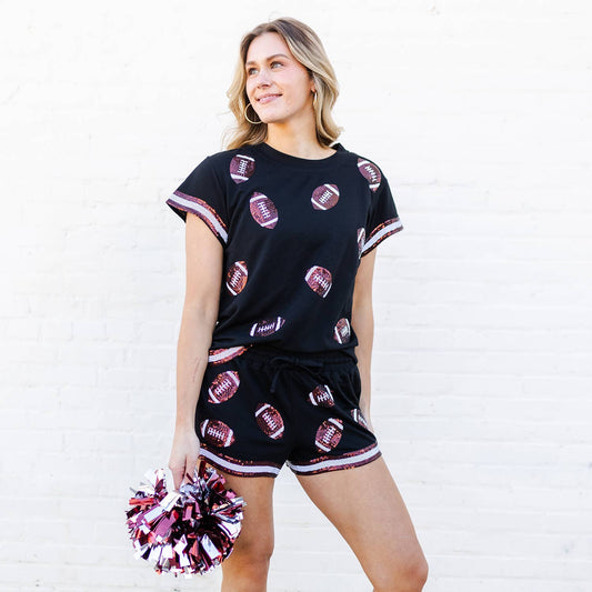 Kickoff Sequin Patch Top