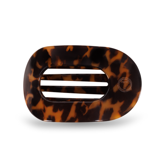 Round Flat Hair Clip | Med. | Tortoise