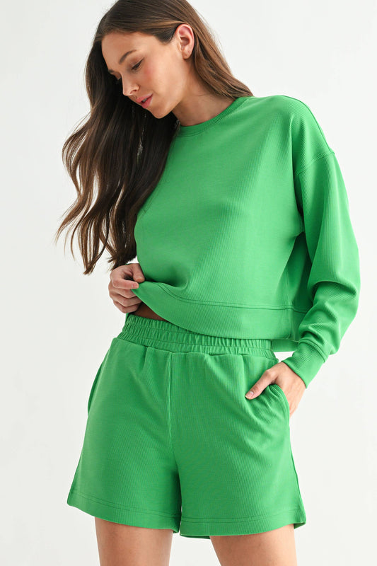 Luxe Sand Wash Rib Sweater