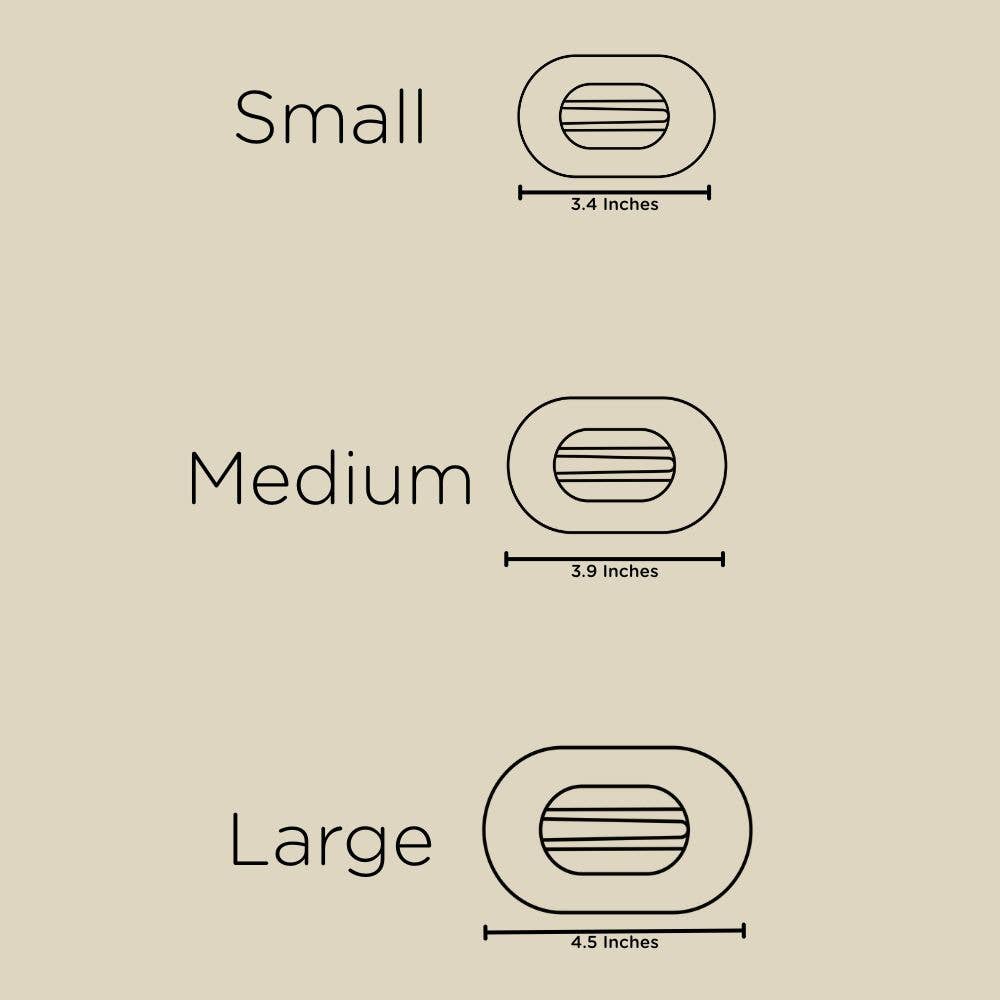 Flat Round Hair Clip | Small | Candy Cane Crush