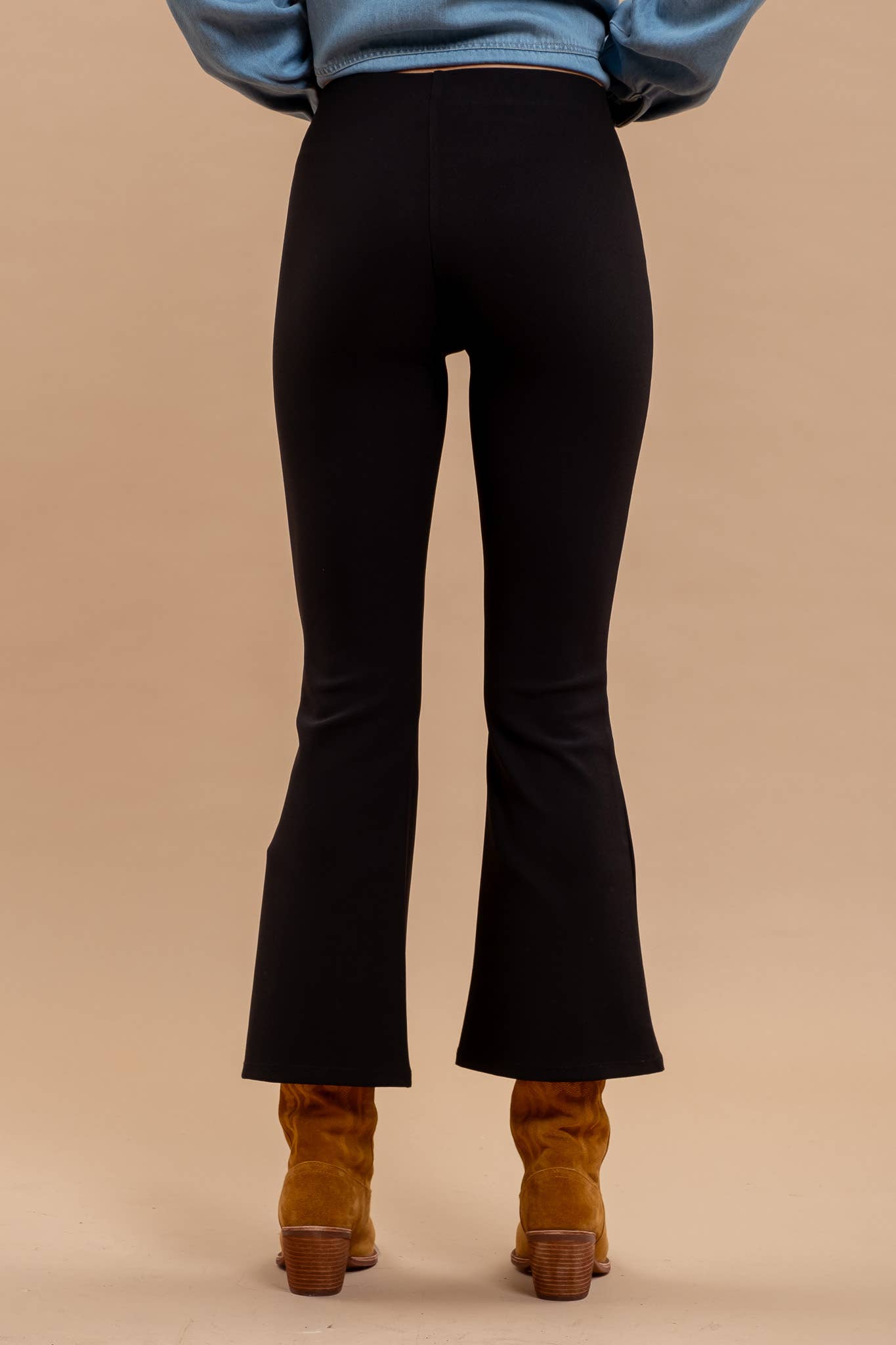 BLACK HIGH WAIST FLARES