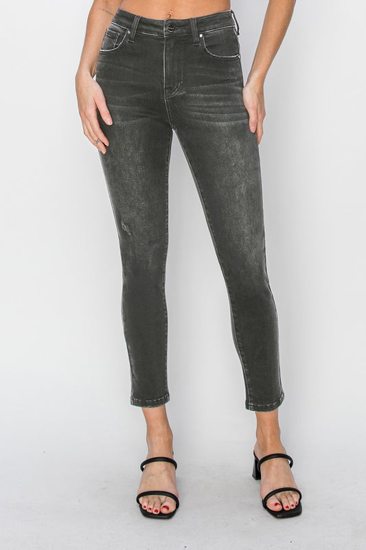 HIGH RISE BASIC ANKLE SKINNY JEANS