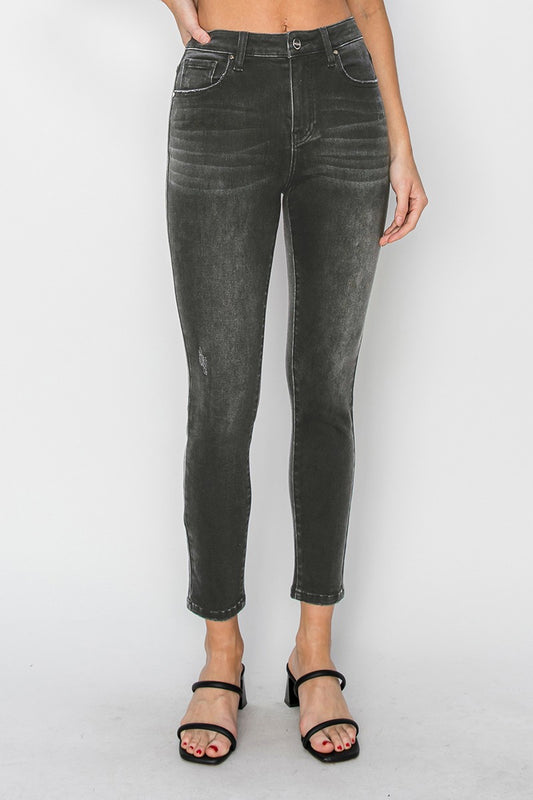 HIGH RISE BASIC ANKLE SKINNY JEANS