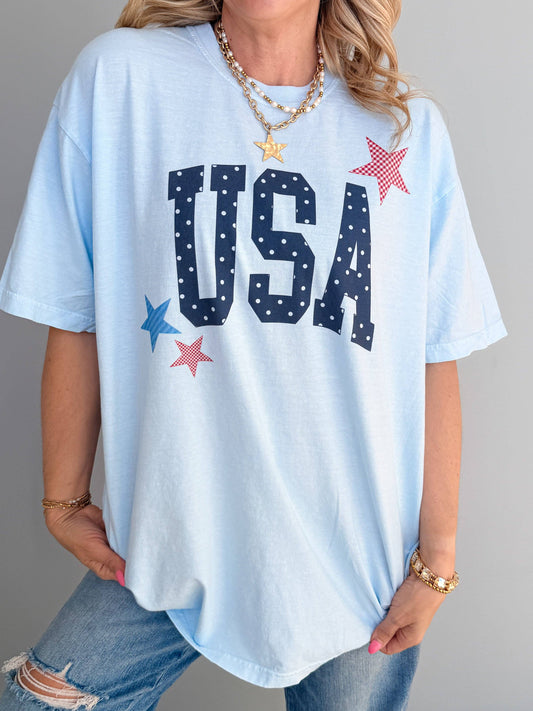 CHAMBRAY USA Graphic Tee