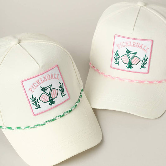 Pickleball Embroidery Patch Trucker Hat