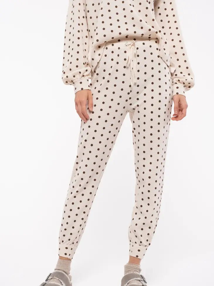 Split Neck Polka Dot Combo Set