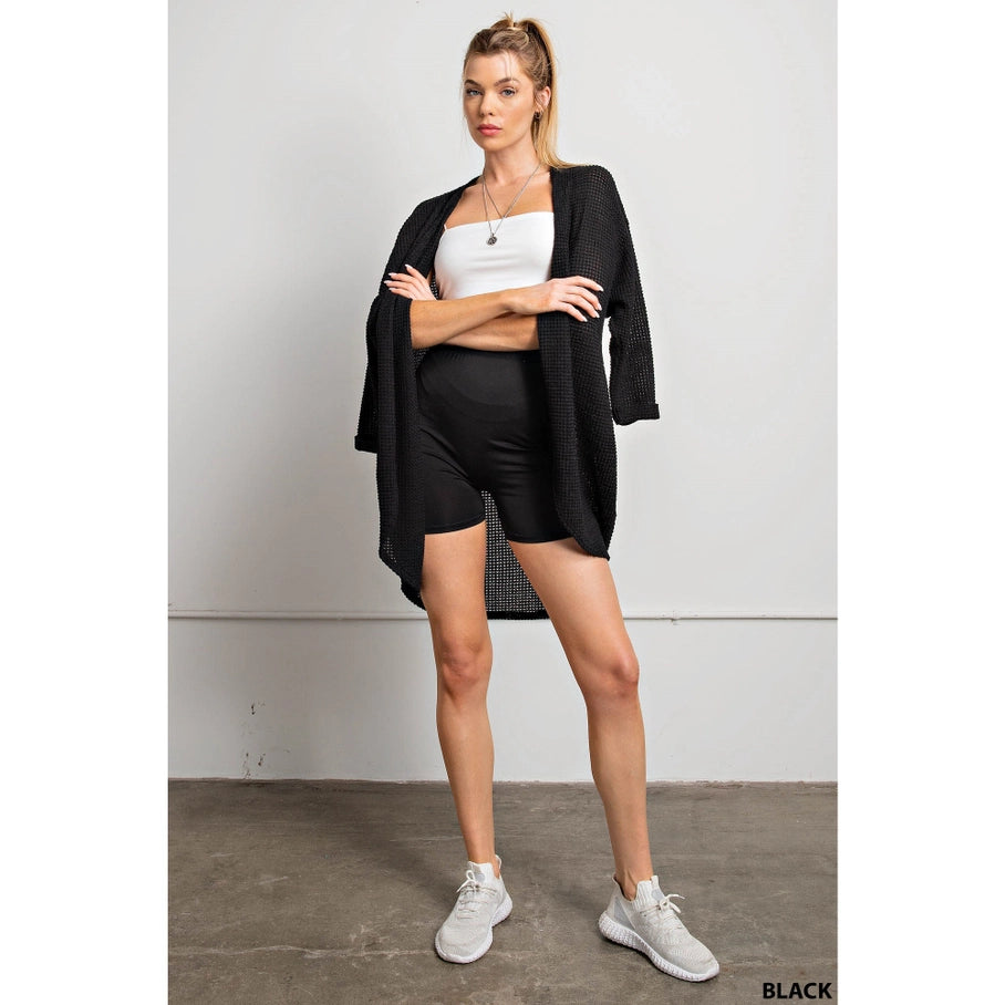 Blk Open Front Cardi