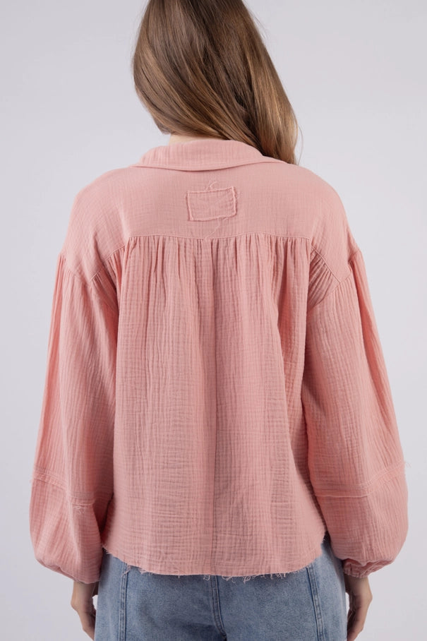 Blush Wove Top