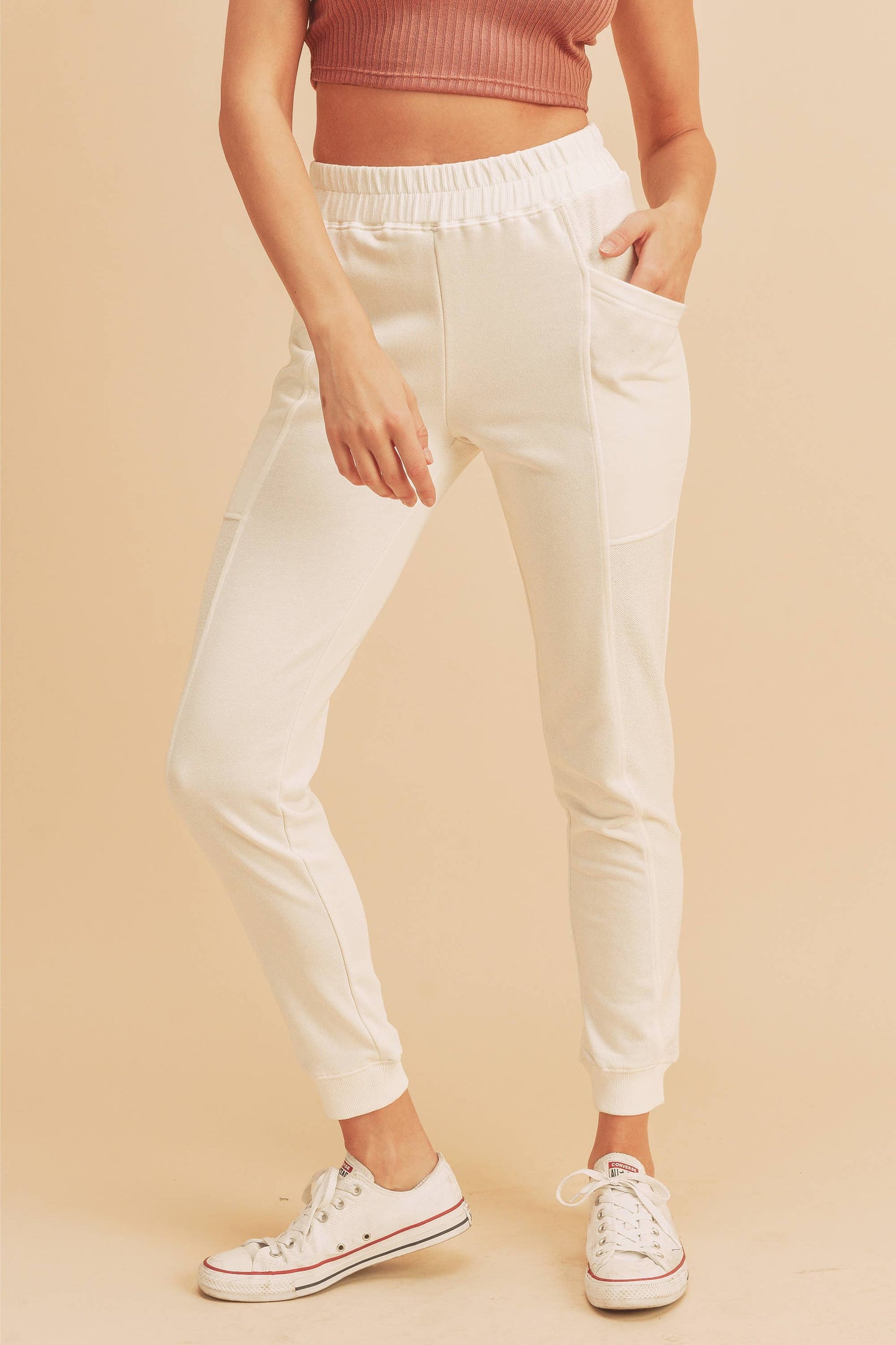 Bree Jogger White