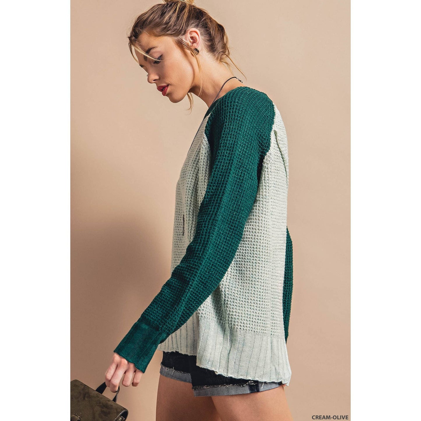 Split Back Light Sweater