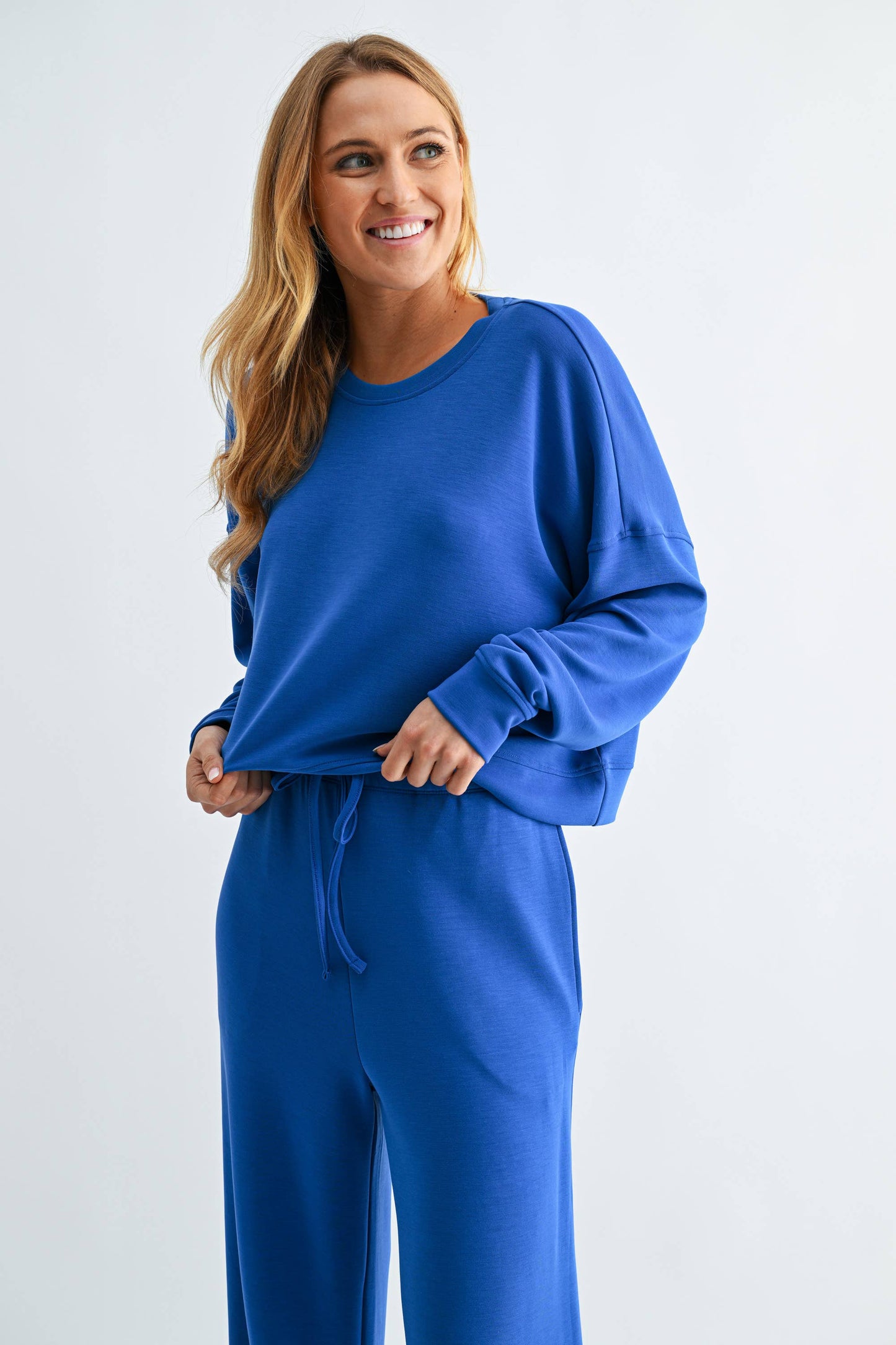 Blue Laguna Dropped Sweatshirt