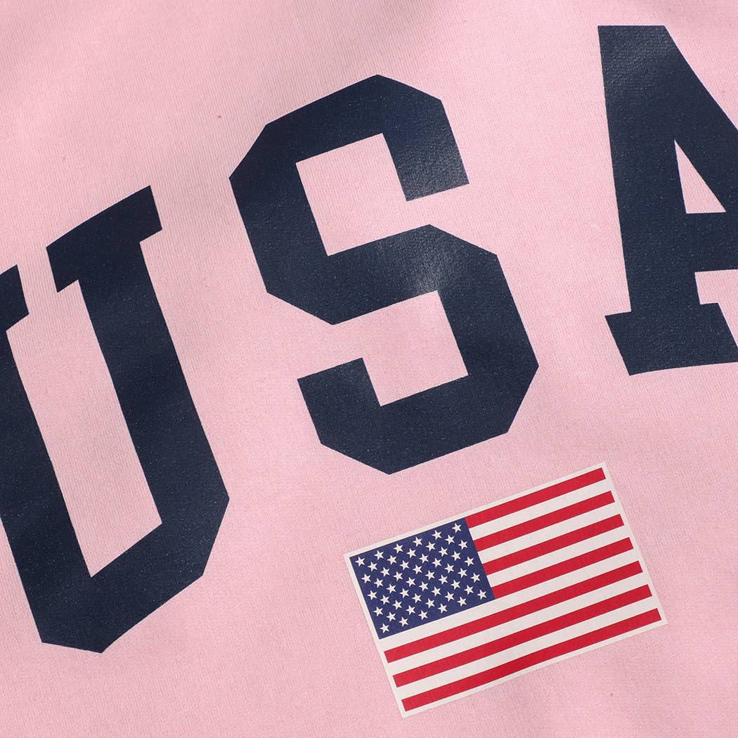 USA Flag Varsity Graphic Heavyweight Sweatshirt