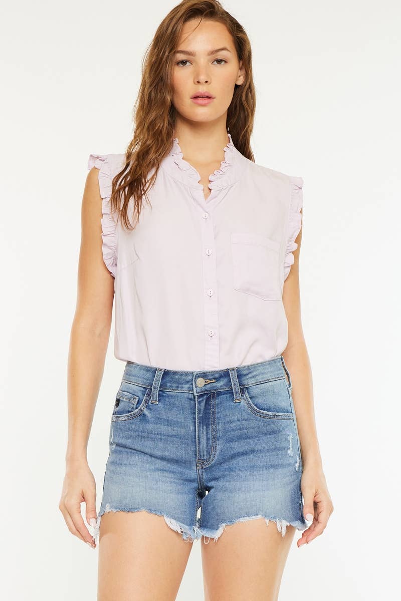 MID RISE DENIM SHORTS