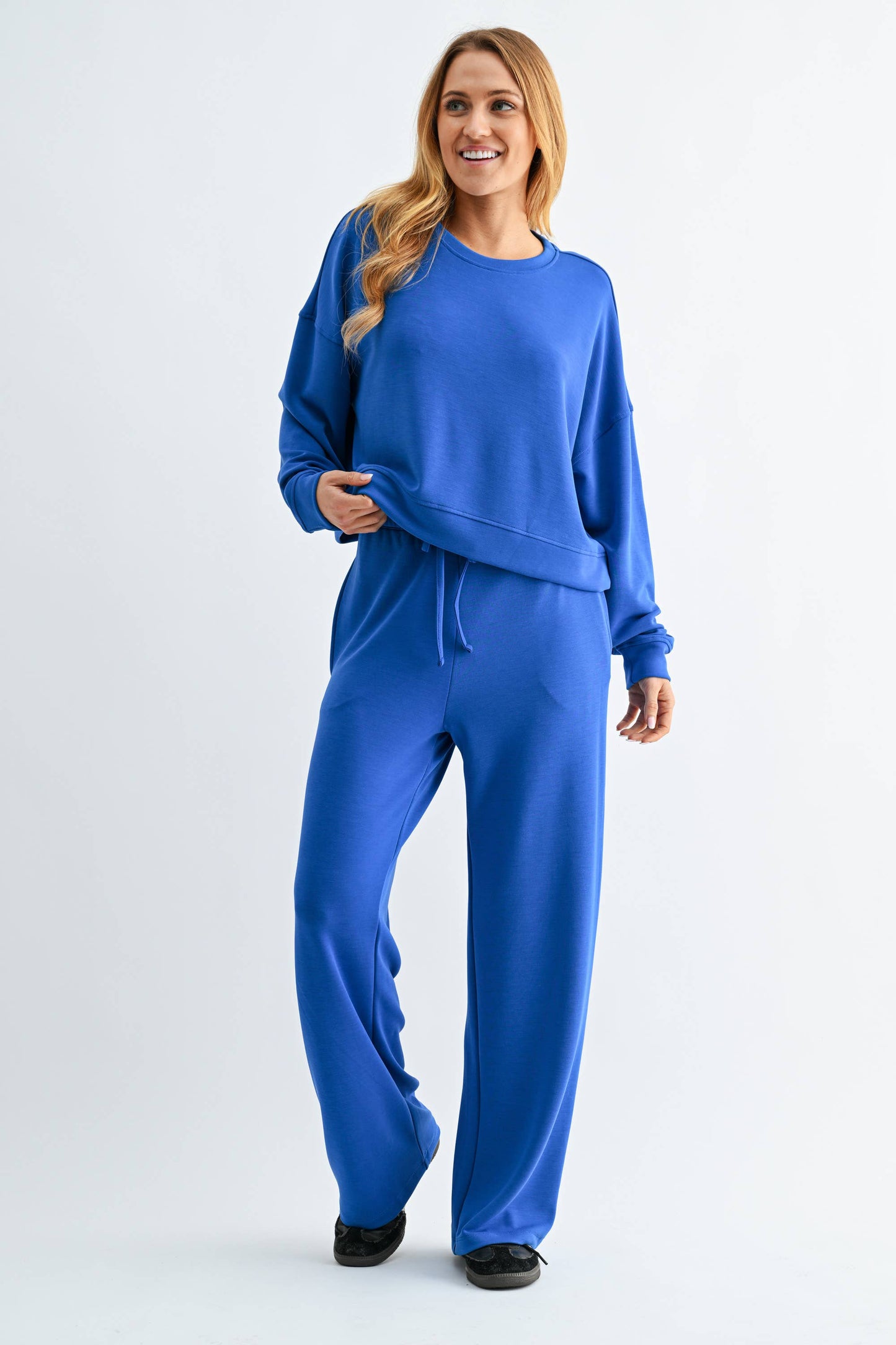 Blue Laguna Dropped Sweatshirt