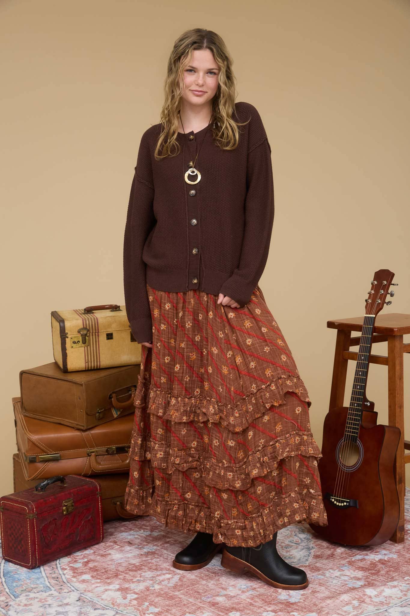 EXPOSED SEAM CARDIGAN